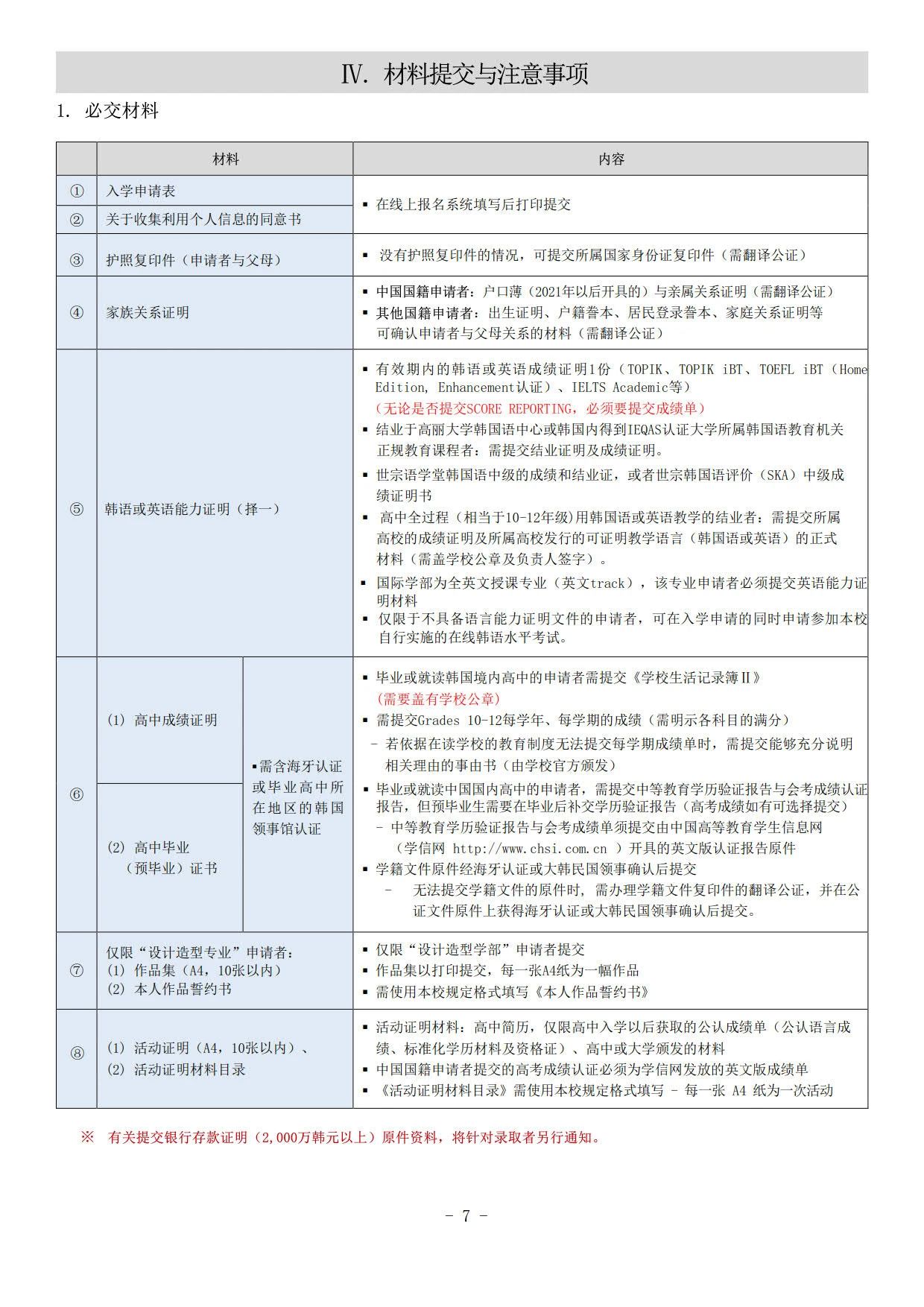 2025年3月高丽大学本科新生/插班简章(图9)